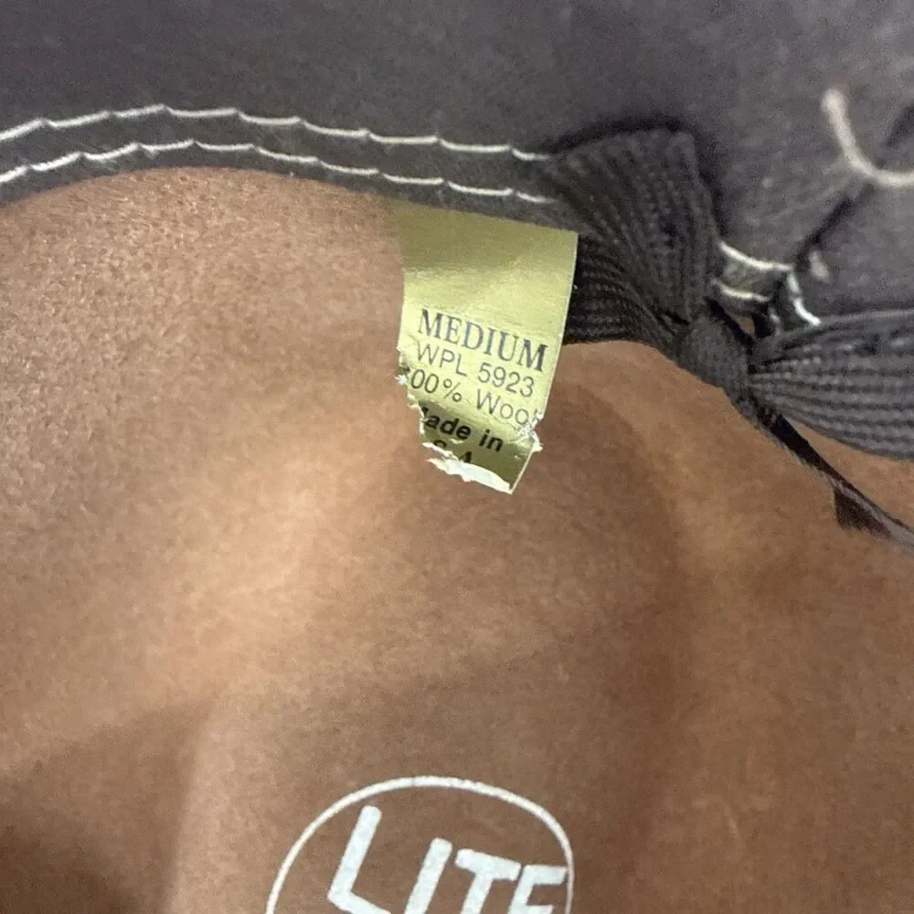 Cabelas Medium Lite Felt Fedora Water Repellent Wool Fedora Hat USA